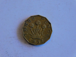 UK Grande-Bretagne 3 Three Pence 1937 - F. 3 Pence