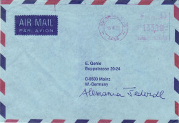 ARGENTINA 1985  AIRMAIL LETTER SENT FROM SUCURSAL TO MAINZ - Covers & Documents
