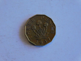 UK Grande-Bretagne 3 Three Pence 1937 - F. 3 Pence