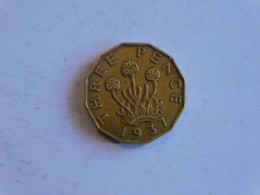 UK Grande-Bretagne 3 Three Pence 1937 - F. 3 Pence