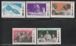 CONGO - N°748/52 ** (1970) Espace : Apollo XI - Nuevas/fijasellos