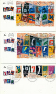 ISRAEL 2001 HEBREW ALPHABET SET OF FDC's - Lettres & Documents