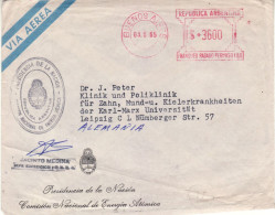 ARGENTINA 1965  AIRMAIL  LETTER SENT FROM BUENOS AIRES TO LEIPZIG - Cartas & Documentos