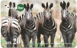 Switzerland: Prepaid GlobalOne - Funny Animals 2. Zebras - Suisse