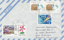 ARGENTINA 1989  AIRMAIL  LETTER SENT FROM MERCEDES TO REICHENBACH - Covers & Documents