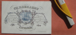1 Carte Porcelaine DENDERMONDE Ch. Roekaert Scheepsmakelaar Agent Der Consulaten V Pruissen & Hanover TERMONDE - Porzellan