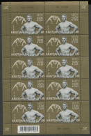 Estonia:Unused Sheet Wrestler Kristjan Palusalu, 2008, MNH - Estonie