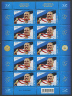 Estonia:Unused Sheet Beijing Olympig Games Goldmeddallist Gerd Kanter, 2008, MNH - Estonie