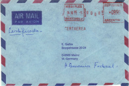 ARGENTINA 1985  AIRMAIL  LETTER SENT FROM MAR DEL PLATA TO MAINZ - Lettres & Documents