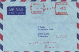 ARGENTINA 1985  AIRMAIL  LETTER SENT FROM SUCURSAL TO MAINZ - Lettres & Documents