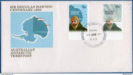 Antarctic Research - 1982 Australian Antarctic Mawson Centenary FDC Cancelled Casey - Not Dispatched - 2003.2906 - Research Programs