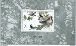 China 1982 Block MNH Cuckoo Cuckooshrike Nightingale (Cuculus Canorus, Campochaera Sloetii, Urdus Philomelos) - Koekoeken En Toerako's