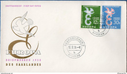 Saarland Germany 1958 Cept Europe FDC 2002.2951 - 1958