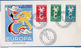 Luxemburg 1968 Europa Cept FDC 2002.2909 Single Circle Postmark - 1958