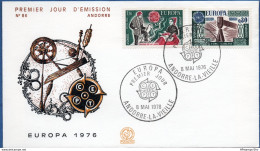 Monaco 1976 Cept  Block Issue On FDC 2002.2848 Handicraft, Artisanat, Forging, Ironworks, - 1976