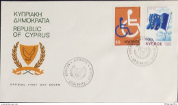 Cyprus 197 Disabled People & Europe Council Cept FDC 2002.2641 - 1974