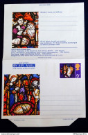 Great Britain Airmail Sheet Elisabeth II 1970 Stained Glass 15th Cent. 1 Ex. MNH Adoration Of Shepards 2002.1904 - Glas & Fenster