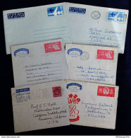 Great Britain Airmail Sheets George VI & Elisabeth II 1945-1966, 5 Ex. Used, 1 Unused 2002.1901 - Sonstige & Ohne Zuordnung