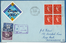 Britain Postage Due 1+3d 1966 APR24 Letter From Newton (Due Mark18/145, Universal 10/172), Thomond Cinderella 2002.1643 - Postage Due