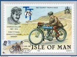 Isle Of Man 1983 Senior TT Races Charlie Collier Maximum Card Postmark T.T. Grandstand  2002.1635 - Moto