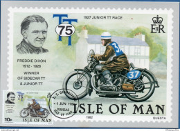 Isle Of Man 1983 Senior TT Races Freddie Dixon Maximum Card Postmark T.T. Grandstand  2002.1634 - Motorbikes
