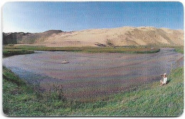 Mongolia - Telecom Mongolia (Chip) - Child By Lake - Gem5 Red, 150Units, Used - Mongolie