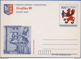 Poland 1990 Grafilex Exhibition Bielsko-Blala MNH 2006.2121 Manual Printing Press - Usines & Industries