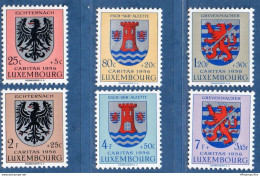 Luxemburg 1956 Heraldic Crests 6 Values MNH 2006.1988 Blason Cantonale Kantonalwappen Echternach, Esch Grevenmacher - Sonstige & Ohne Zuordnung