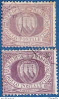 San Marino 1894 20 C Purple Shades 2 Values Cancelled - 2005.2617 - Used Stamps