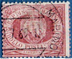 San Marino 1894 10 C  Red 1 Value Cancelled - 2005.2616 - Gebruikt