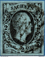 Germany Saxony 1851 Friedrich August II - 2 Ngr Bluegreen, 2005,1504 Sachsen - Sachsen