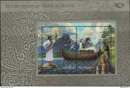 Norge, Norway 2004 Nordic Myths & Legends Block Issue MNH 2004.3033 Sea God Njord, Funeral Balders, Norden Theme - Contes, Fables & Légendes