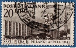 Italy 1949 Milano Fair Center 1 Value Cancelled - 2004.0648 - Usines & Industries