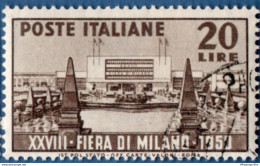 Italy 1950 Milano Fair Center 1 Value Cancelled - 2004.0647 - Usines & Industries