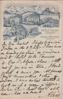 SWITZERLAND - Hotels Seiler Zermatt -Vignette & Undivided Rear - Excellent Postmarks 1904 To UK - Other & Unclassified