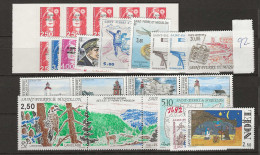 1992 MNH St Pierre Et Miquelon Year Collection Postfris** - Années Complètes