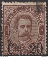Italy 1890 Overprint 20c On 30c Cancelled 2010.2802 - Other & Unclassified
