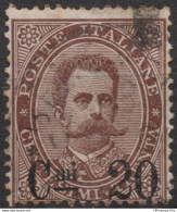 Italy 1890 Overprint 20c On 30c Cancelled 2010.2802 - Andere & Zonder Classificatie