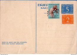 Dutch New Guinea Postal Stat. Card 5ct Additional Franking With 12 Ct Unused 2010.2301 Superficial Creases - Nueva Guinea Holandesa