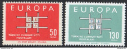 Turkey 1963 Cept 2 Val MNH TR63-13 - 1963