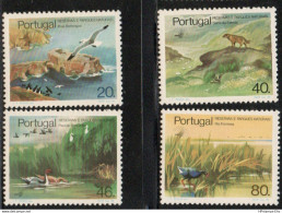 Portugal 1985 Environment, Nature Parks 4 Val MNH 2009.1716 Berlenga Isles, Estrela Mountains, Boquilobo Swamps, Lagune - Protection De L'environnement & Climat