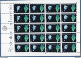 Liechtenstein 1991 Cept Space Exploration Full Sheets MNH 2009.1118 Satellite Olympus & Meteosat Wheater Communication - Sonstige & Ohne Zuordnung