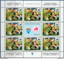 Yugoslavia 1992 Football European Championship Minisheets MNH 2009.1001 - Championnat D'Europe (UEFA)