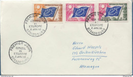 France 1963, Conseil De L'Europe 0.20, 0.25 & 0.50 F FDC 3 Janv 1963 - 2009.0430 - 1963