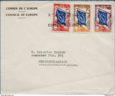 France 1959, Conseil De L'Europe 10 Ans/yr 8, 20 & 35 F Obliteration Commemorative FDC - 2009.0429 - 1959