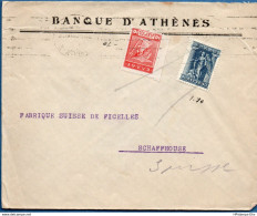 Greece Dr. 0.50 Mixed Hermes Franking From Athens To Schaffhausen 2008.2012 - Lettres & Documents