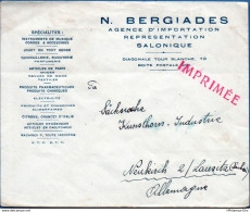 Greece Dr. 0.80 Hermes Printed Matter Franking From Thessaloniki 12 April 29 To Germany 2008.2013 - Covers & Documents