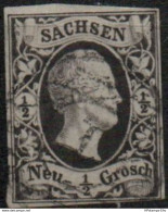 Germany Saxony 1851 Friedrich August II - ½ Ngr  Cancel Dresden, 2005.1501 Sachsen - Sachsen