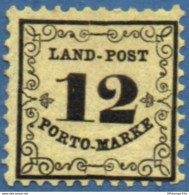 Baden Germany 1862 Landpost 12 Kr -- 2006.2334 - Ungebraucht