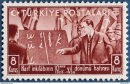 Turkey 1938  8 Krs Introduction Latin Alphabet In 1928 1 MH 2011.3003 - Other & Unclassified